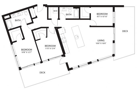 Vela Apartments F2 Floor Plan